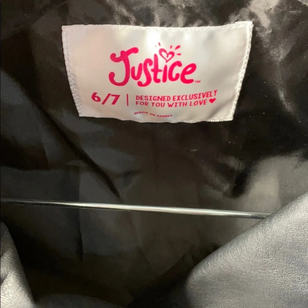 Jacket Justice black moto jacket‎ size 6/7